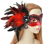 preiswerte Maske-Karnevalsmaske Venezianische Maske Columbina Erwachsene Herren Damen Halbes Gesicht Party Maskerade Karneval von Venedig Karneval Einfaches Karnevalskostüm