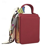 cheap Samsung Cases-Phone Case For Samsung Galaxy Z Flip 6 Z Flip 5 Z Flip 4 Z Flip 3 Back Cover Mirror Shockproof Retro PU Leather