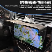 abordables Parasoles y viseras para coches-Pantalla de visualización para accesorios de automóvil de 7 a 12 pulgadas, visera para navegación GPS para automóvil, parasol, accesorios interiores, protector antideslumbrante para GPS