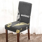 cheap Dining Chair Cover-Arrival Super Fit Stretch Removable Washable Short Dining Chair Protector Cover Seat Slipcover for Hotel Dining Room Ceremony Banquet Wedding Party