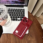 cheap iPhone Cases-Phone Case For iPhone 16 Pro Max Plus iPhone 15 Pro Max Plus iPhone 14 13 12 Pro Max Plus Back Cover Card Slot Shockproof Retro TPU