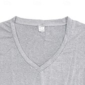 preiswerte Basic-T-Shirts-Herren T Shirt T-Shirt V-Ausschnitt T-Shirt Kurzarm V Ausschnitt Ganzjahres Einfach Mode Designer Basic Urlaub Straße Ausgehen Wein Schwarz Weiß Top T-Shirt für Herren