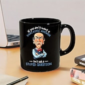 preiswerte Becher &amp; Tassen-Kaffeetasse, schwarze Retro-Vintage-Keramiktasse mit Grafikdesign, 12 oz/330 ml, perfektes Geschenk für Freunde, Muttertag, Hochzeit