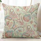 billige blomster- og plantestil-Blomster dekorative toss puter dekke 1PC myk firkantet sofa putevar putevar soverom stue sofa stol