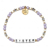 abordables Suministros para la fiesta-Pulsera de cuentas hecha a mano y con un diseño único para regalo de cumpleaños de Navidad para mamá, hija, hermana y mejor amiga.