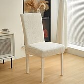 abordables Cubierta de sillón y silla sin brazo-Fundas para sillas de comedor de forro polar: elásticas y extraíbles &amp;lavable