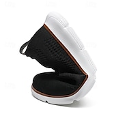 billige Sneakers til herrer-slip-on strikkede joggesko for menn, pustende mesh-overdel med komfortabel passform, uformelle lette sko for hverdags- og utendørsaktiviteter