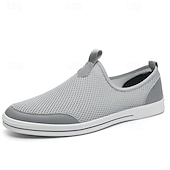 economico Slip-ons e mocassini da uomo-scarpe da ginnastica slip-on da uomo in mesh traspirante – scarpe da passeggio casual leggere con design arioso per l&#039;estate, i viaggi e l&#039;uso quotidiano