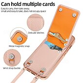 economico Cover per iPhone-telefono Custodia Per iPhone 16 15 14 Pro Max Plus 13 Pro Max Copertura Posteriore con Supporto Magnetico con Cordino Retrò Placcatura Pelle PU