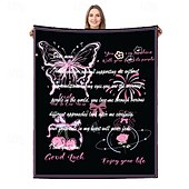 cheap Blankets &amp; Throws-Mother&#039;s Day Blanket, A Letter to Mom, Mother&#039;s Day Gift  Soft and Cozy Throw, Perfect Gift for Mom, Floral or Heart Design, Warm and Comfortable