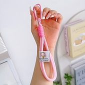 cheap Other Phone Case-1pc Short Colorful Braided Mobile Phone Rope Decorative Fashion Camera Anti-Loss Rope Mobile Phone Rope Bag Accessories Keychain Suitable for Daily Decoration Travel and Vacation