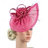 abordables Tocados-Vestimenta de Cabeza Lino Artificial Boda Fiesta de Té Carrera de caballos Elegante Vintage Estilo lindo Con Flor Celada Sombreros