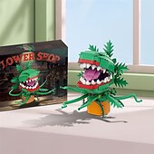 ieftine Jucării de Construit-Audrey ii set de blocuri de construcție floare piranha mic magazin al ororilor kit de construcție floare canibal cărămizi de construcție jucării cadouri pentru băieți fete copii adulți (303 bucăți)