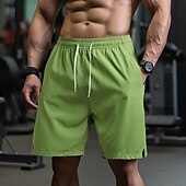 baratos shorts ativos masculinos-Homens calções atléticos Calção Shorts de Corrida Shorts de Academia Esporte Diário Secagem Rápida Alta elasticidade Confortável Bolsos Com Cordão Cintura elástica Tecido Curto Ginástica Casual