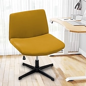 ieftine Futon Sofa Cover-Huse pentru scaun fără brațe, huse moale pentru scaun de birou, rezistente la zgârieturi de pisică