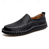 preiswerte Herrenpantoletten &amp; -slipper-Freizeit-Schlupfschuhe aus Kunstleder für Herren mit Steppnähten – bequemes, atmungsaktives Alltagsschuhwerk für Outdoor- und Freizeitaktivitäten