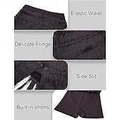 Χαμηλού Κόστους Λατινικές φούστες-γυναικεία φούστα χορού κρόσσια latin tango salsa hall κρόσια κοντή μίνι φούστα σέξι φόρεμα με περιτύλιγμα πολλαπλών στρώσεων