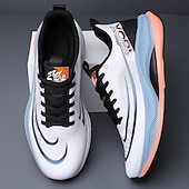preiswerte Sneaker für Herren-weiß-blaue sportliche Lauf-Sneaker für Herren mit leichtem Design und gepolsterter Sohle – atmungsaktive Sportschuhe für einen aktiven Lebensstil und Fitness