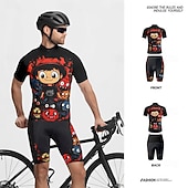 Недорогие Комплекты мужской одежды-Муж. Велокофты и велошорты Мультипликация С короткими рукавами Велоспорт Наборы одежды с 3 задними карманами Горные велосипеды Шоссейные велосипеды