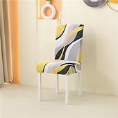 abordables Funda para silla de comedor-Funda para silla de comedor, súper ajustada, elástica, extraíble, lavable, corta, funda protectora para silla de comedor, funda para asiento para hotel, comedor, ceremonia, banquete, fiesta de bodas