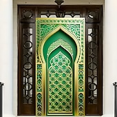 billige Ferievev-Ramadan Mubarak Dørdekorasjoner Dørdeksler Dør Teppe Dørgardin Dekorasjon Bakgrunn Innendørs/Utendørs Dørbanner Frontdør Gårdsbruk