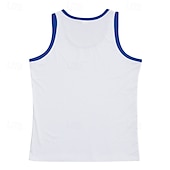 billiga Gym-toppar-Herr Linne Undertröjor Ärmlös tröja Ärmlös Rund hals Sommar Slät Mode Designer Muskel Utomhus Utekväll Gym Svart Vit Rubinrött Topp t-shirt för män