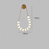 economico Luci da parete-collana a forma di U con finitura oro 10 perline acriliche lampada da parete applique illuminazione 110-240v 10w