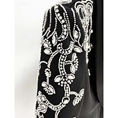 preiswerte Mit Jacke-Blazer-Kleid Zweiteiliges Abendkleid Perlenstickerei Kristall Spitze Applikation Elegantes Kleid Smoking Kleid Formal Bodenlang Lange Ärmel Schalkragen 2025