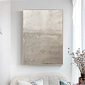 preiswerte Abstrakte Gemälde-handgemachte weiße Kunst abstrakte Malerei Ölgemälde handgemalt weiße Wand Kunst braun 3D Textur Malerei handgemalt braun Strand Malerei Wand Kunst moderne Pastell Bild Zimmer Dekor