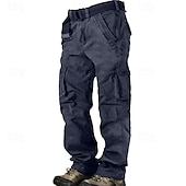 economico Pantaloni cargo-Per uomo Pantaloni cargo Pantaloni da lavoro Pantaloni da escursione Multi tasca Gamba dritta Liscio Traspirazione umidità Indossabile Lunghezza intera Esterno Giornaliero Campeggio e hiking Di