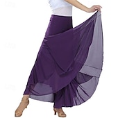 preiswerte Tanzkleidung für Balltänze-eleganter Gesellschaftstanz Walzer Tanzparty langer Swing Mesh Rock