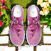 abordables Baskets femme-Baskets Flyknit à imprimé floral avec tige respirante, semelle légère et coupe confortable pour les promenades décontractées et les activités de plein air