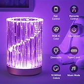 economico luci del proiettore della galassia stella-lampada da notte a led vaso rgb moderna arte decorazione stile luce notturna intelligente app controller con telecomando perfetto per camera da letto soggiorno ufficio composizione floreale 1x