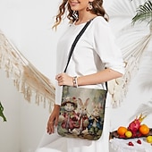 cheap Crossbody Bags-Women&#039;s Easter Bunny Shoulder Bag Crossbody Bag - Vintage Peter Rabbit design, hand-painted watercolor style, adjustable shoulder strap, perfect for Easter celebrations, spring outings and casual wear