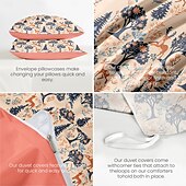 cheap 100% Cotton-100% Cotton Duvet Cover Set Tree Pattern Set Soft 3-Piece Luxury Bedding Set Home Decor Gift King Queen Duvet Cover