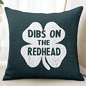 voordelige Vakantie kussensloop-Sint Patrick's Dag Decoratieve Toss Kussens Hoes 1PC Zachte Vierkante Bank Kussenhoes Sloop voor Slaapkamer Woonkamer Bank Stoel Iers