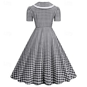 levne Šaty-Retro 50. léta Rockabilly Šaty Houpací šaty Maškarní kostým Dámské Karneval Plesová maškaráda Denní nošení loučení se svobodou nevěsty Dospělé Šaty Šaty pro návrat domů