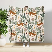 お買い得  ブランケット＆毛布-ブランケット＆毛布, 動物 ポリエステル / フランネルフリース ウォーマー ソフト 快適 毛布
