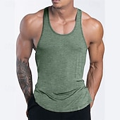 preiswerte Fitness Tank-Tops-Herren Tank Top Weste Unterhemd Ärmelloses Shirt Ärmellos U-Ausschnitt Sommer Einfach Mode Designer Basic Urlaub Straße Ausgehen Schwarz Rosa Marineblau Top T-Shirt für Herren