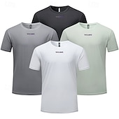 tanie Męskie koszulki-Męskie Damskie Koszulka rowerowa Litery i cyfry Krótki rękaw Rower Tee Tshirt Dżersej Top z 3 tylnymi kieszeniami Kolarstwo górskie Szybkie wysychanie Oddychający Sport Czarny Biały Zielony Odzież