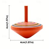 abordables Suministros para la fiesta-10 piezas de peonzas de madera no tóxicas de colores, juguete de madera hecho a mano con superficie lisa para niños de jardín de infantes, rellenos para bolsas de fiesta, regalos de fiesta, regalos de