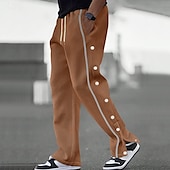 abordables Pantalones de deporte-Hombre Pantalones deportivos Pantalones de Deporte Pantalones Bolsillo Correa Cintura elástica Plano Comodidad Deporte Diario Moda Casual Azul Real Caqui Microelástico