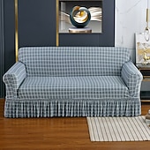 baratos Cobertura de Sofa-1 peça capa de sofá elástica com saia capa de sofá impressa protetor de móveis para quarto sala de estar decoração de casa