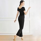 cheap Dance Basic-Activewear Top Pure Color Splicing Women&#039;s Performance Training Short Sleeve High Polyester