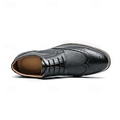 levne Formální-pánské hnědé brogue boty s robustní podrážkou, klasický šněrovací design, ležérní styl pro outdoorové i každodenní nošení