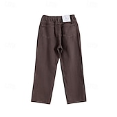 abordables Pantalons élite pour hommes-Homme Pantalon chino Boutons Avec Poches Jambe Droite Couleur Unie Longueur complète Extérieur Vacances Occasionnel Élégant Vacances Kaki clair Noir Micro-Élastique