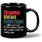baratos Canecas &amp; Chávenas-caneca de café preta retrô vintage caneca de cerâmica com design gráfico 12oz/330ml presente perfeito para amigos dia das mães casamento