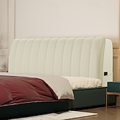 preiswerte Bettwäsche-Zubehör-Flanell gepolsterte Bettkopfteilabdeckung dehnbare Kopfteilabdeckungen staubdichtes All-Inclusive elastisches Leder/Holz/Eisen Bettkopfstützschutzabdeckung