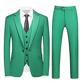 economico Vestiti-Anni Ruggenti Anni 1920 Abito a Tre Pezzi Pantaloni del Vestito Gentiluomo Gangster Testimoni dello Sposo Per uomo Giorno dei Re Carnevale Mascherata Matrimonio Feste Mascherata Adulti Cappotto Gilet