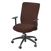 cheap Office Chair Cover-Stretch Velvet Office Chair Cover - Soft, Removable, Washable &amp; Zippered